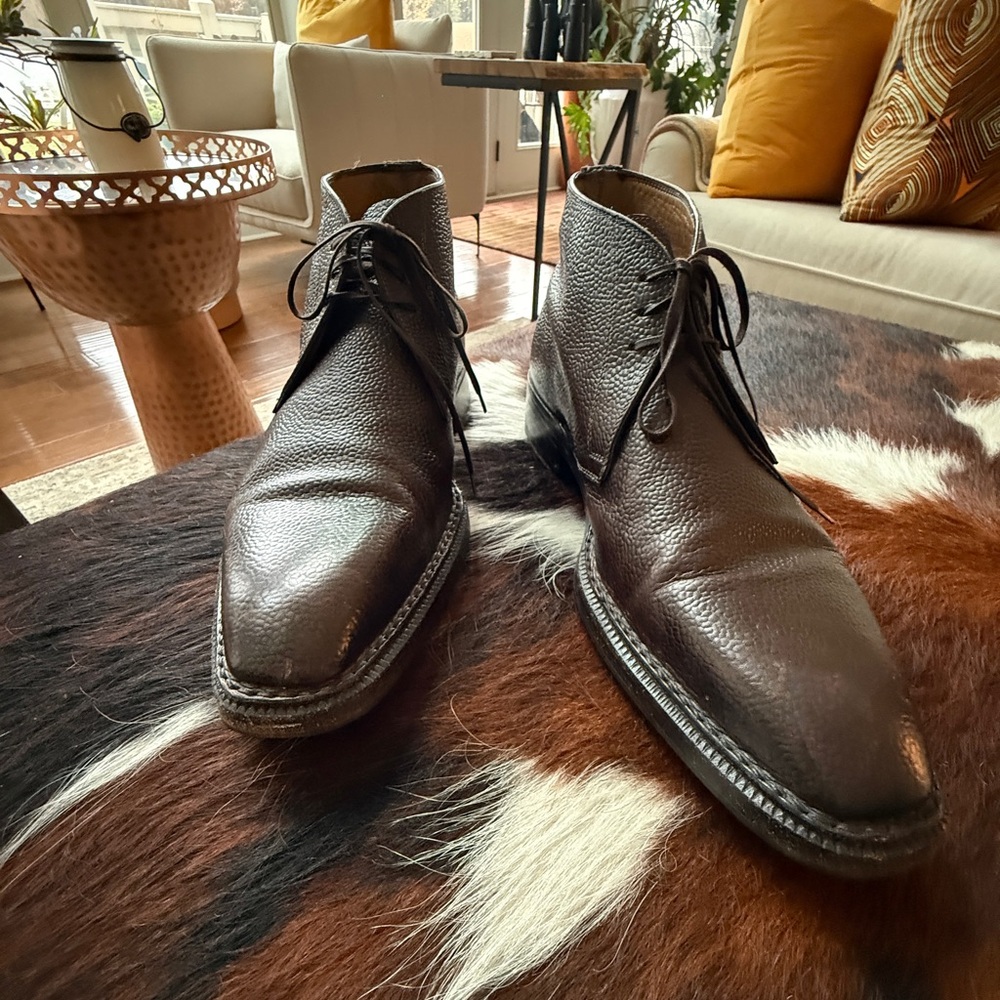 Di Bianco Leather Handmade in Italy (US 10) in Solid Cacao Brown